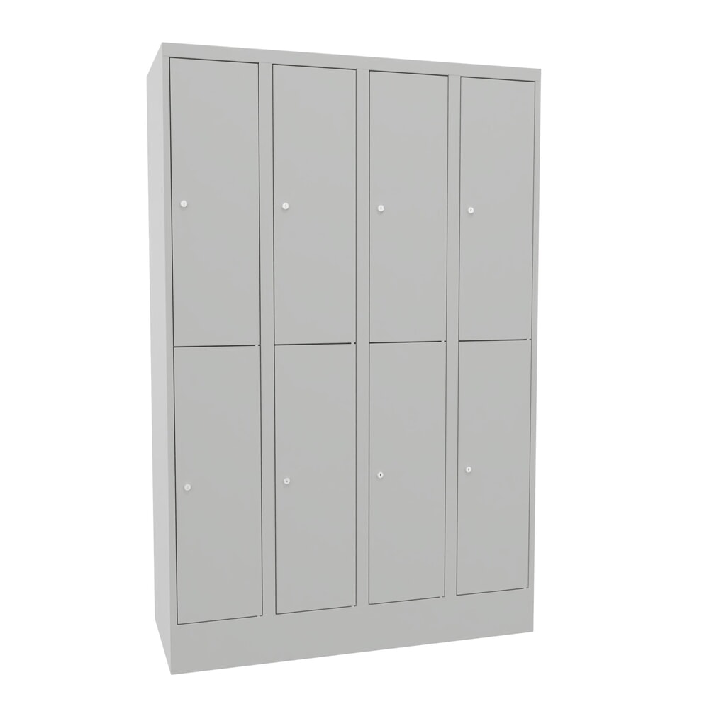 Illustration du produit: Meuble coffre-fort PAVOY, 4 x 2 compartiments, H x l x P 1 850 x 1 230 x 500 mm, gris clair, gris clair