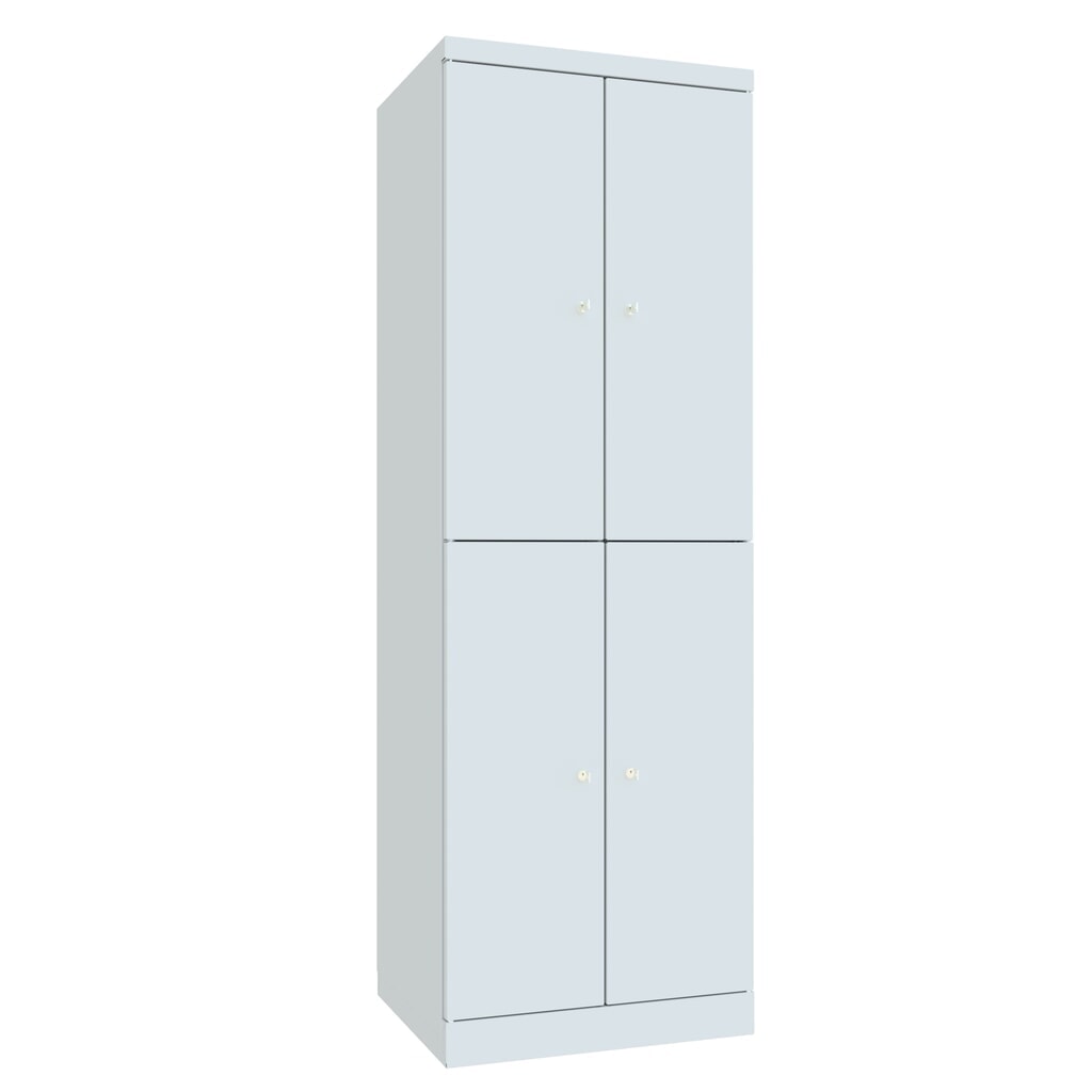 N° de l'image du produit 4 : Meuble coffre-fort PAVOY avec portes battantes, 2 x 2 compartiments, H x l x P 1 800 x 600 x 500 mm, gris clair, gris clair