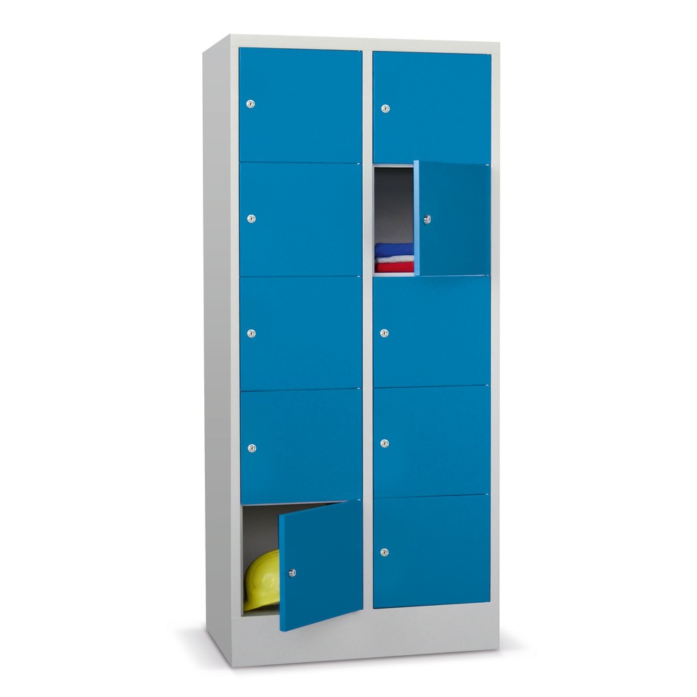 Illustration du produit: Meuble coffre-fort PAVOY avec serrure à cylindre, 2 x 2 compartiments, H x l x P 855 x 630 x 500 mm, gris clair, gris clair