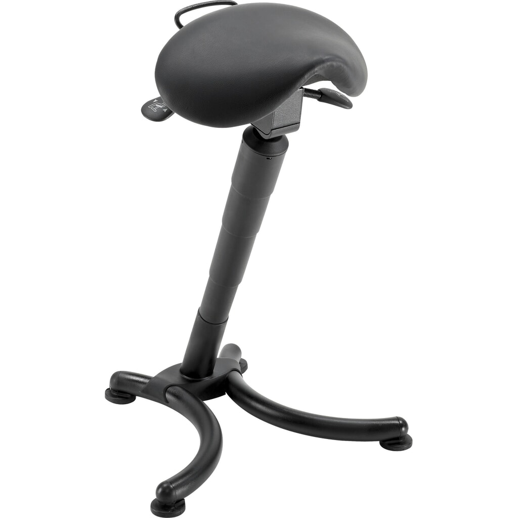 meychair Siège assis-debout, siège-selle en similicuir, hauteur d'assise 660-870 mm, patins Illustration du produit: meychair Siège assis-debout, siège-selle en similicuir, hauteur d'assise 660-870 mm, patins