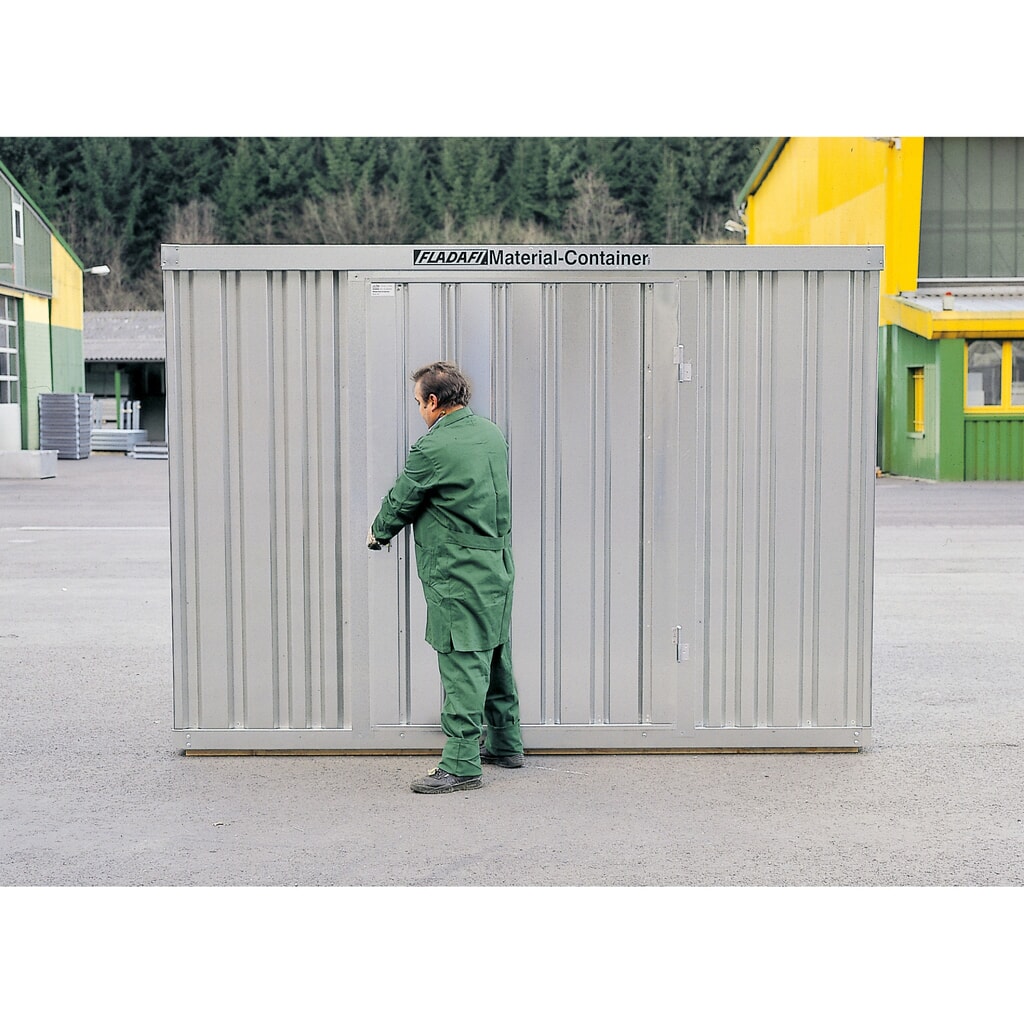 N° de l'image du produit 2 : Conteneur à matériaux FLADAFI® module unique, galvanisé, haut. x larg. x prof. 2 150 x 2 100 x 2 170 mm, démonté, sans plancher en bois