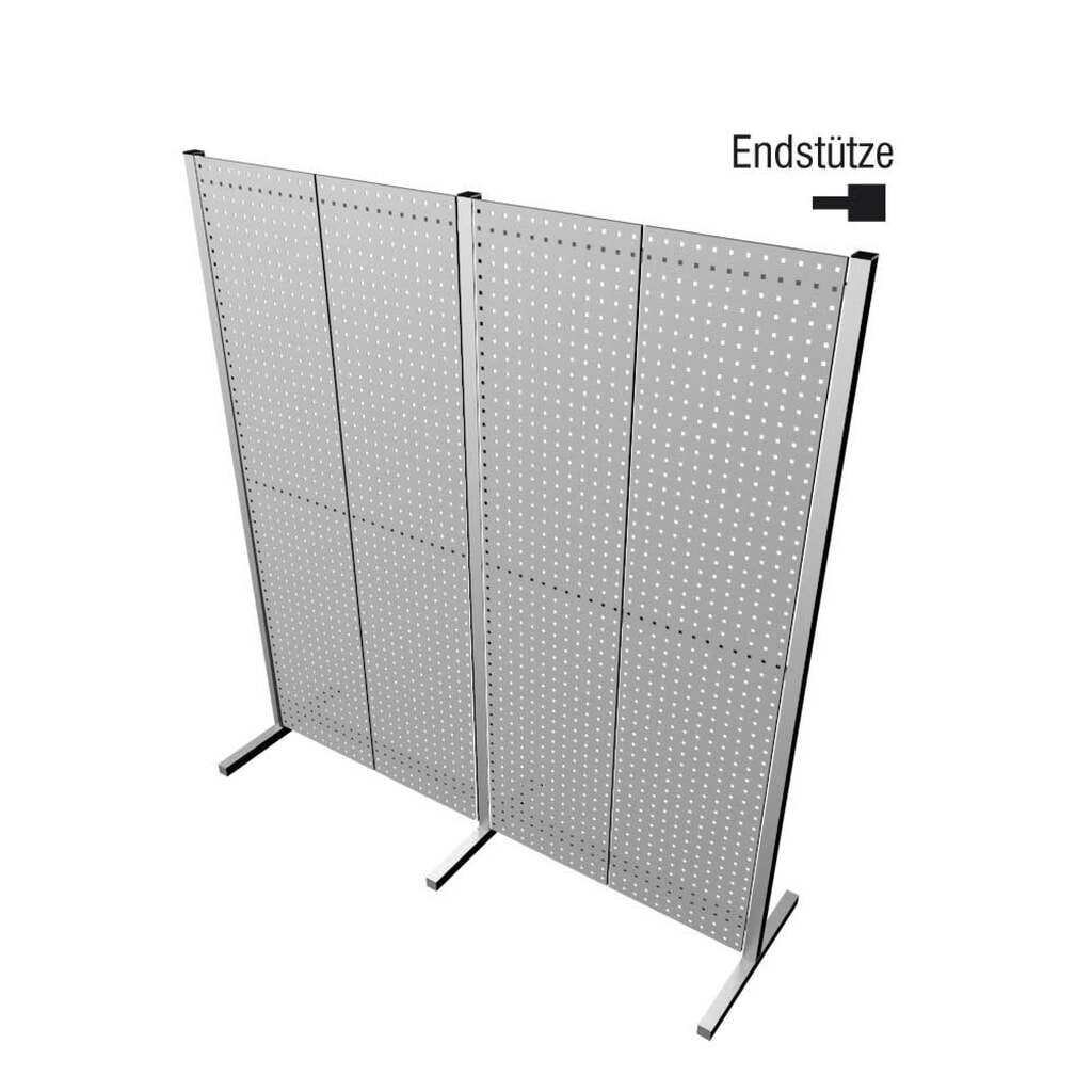 Montant terminal pour panneaux perforés/à fentes, lxP 50 x 600 mm Illustration du produit: Montant terminal pour panneaux perforés/à fentes, lxP 50 x 600 mm