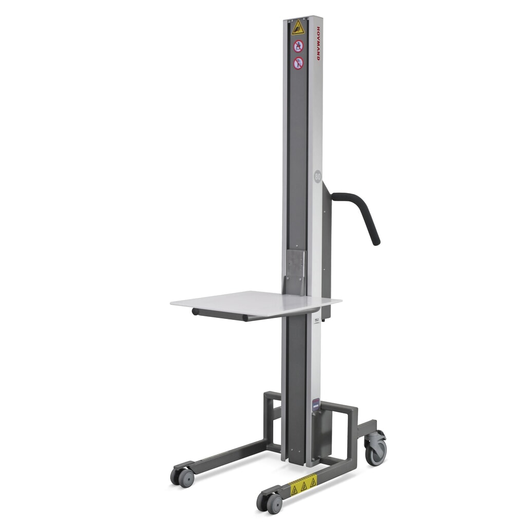 Monte-charge HOVMAND avec plate-forme en plastique, zone de levage 110-1 320 mm, capacité de charge 80 kg Illustration du produit: Monte-charge HOVMAND avec plate-forme en plastique, zone de levage 110-1 320 mm, capacité de charge 80 kg