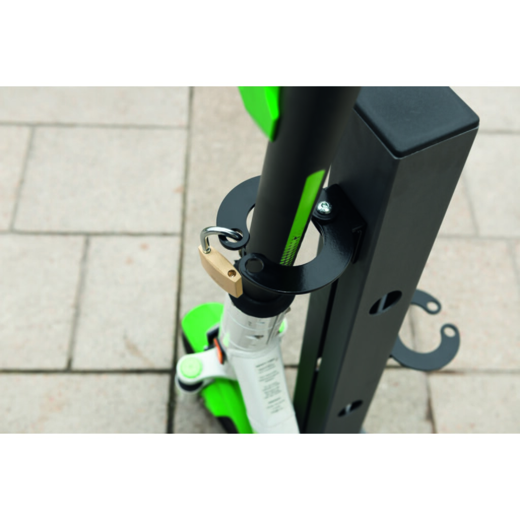 MORAVIA Râtelier à scooters, 2 places de stationnement, à cheviller au sol N° de l'image du produit 2 : MORAVIA Râtelier à scooters, 2 places de stationnement, à cheviller au sol