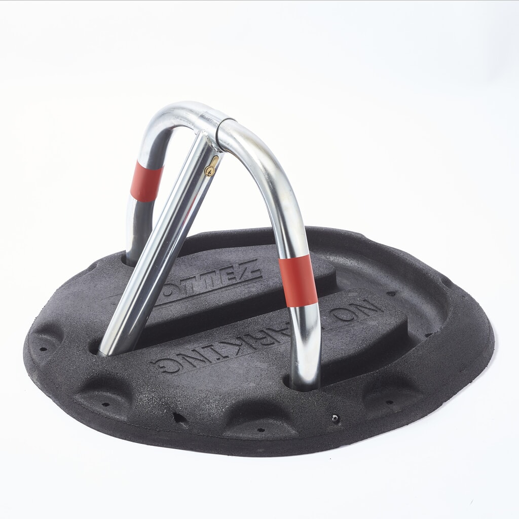 N° de l'image du produit 4 : MOTTEZ Barrière de parking en caoutchouc moulé avec serrure