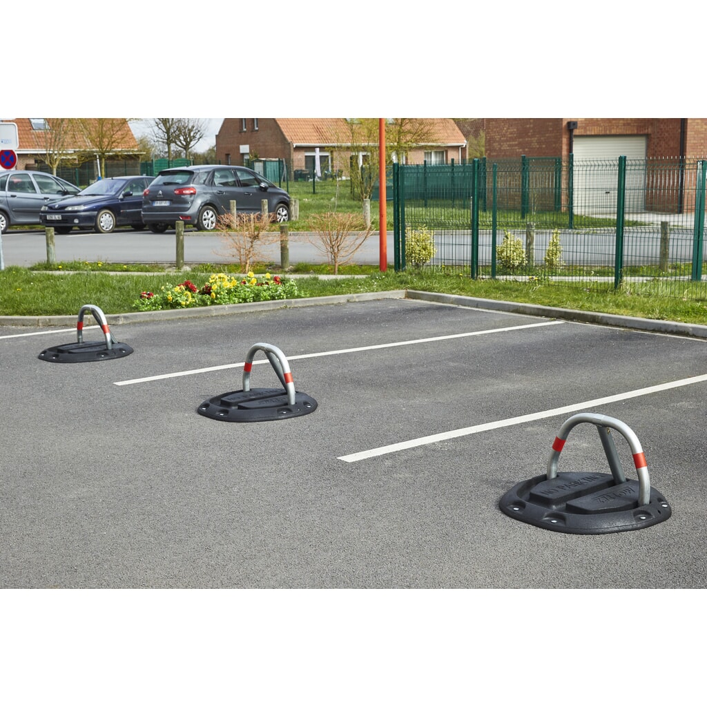 N° de l'image du produit 11 : MOTTEZ Barrière de parking en caoutchouc moulé avec serrure
