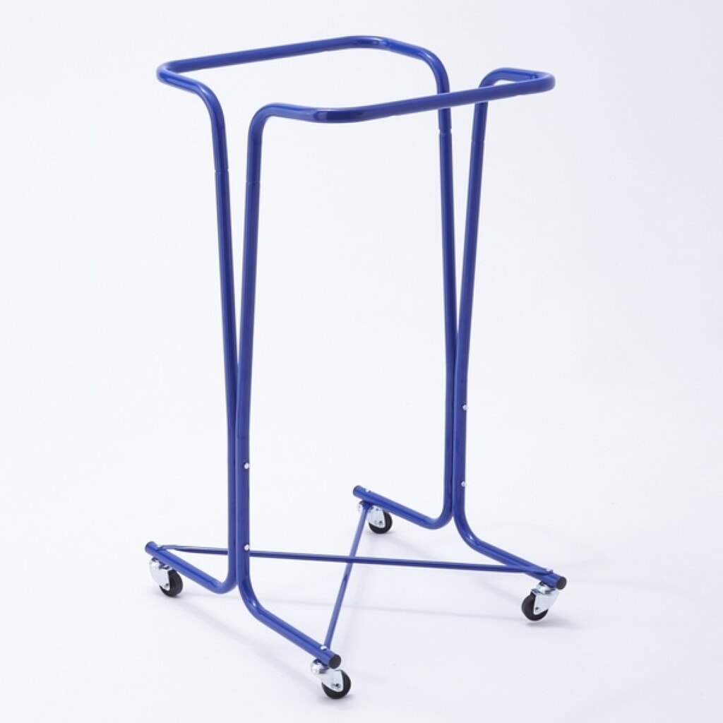 MOTTEZ Support pour sacs poubelle 400 litres avec roulettes, bleu Illustration du produit: MOTTEZ Support pour sacs poubelle 400 litres avec roulettes, bleu