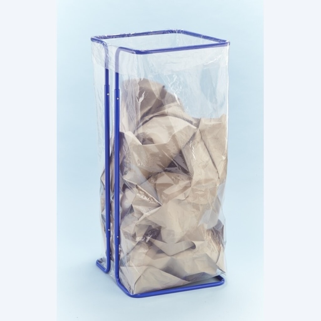 MOTTEZ Support pour sacs poubelle 400 litres sans roulettes, bleu N° de l'image du produit 3 : MOTTEZ Support pour sacs poubelle 400 litres sans roulettes, bleu