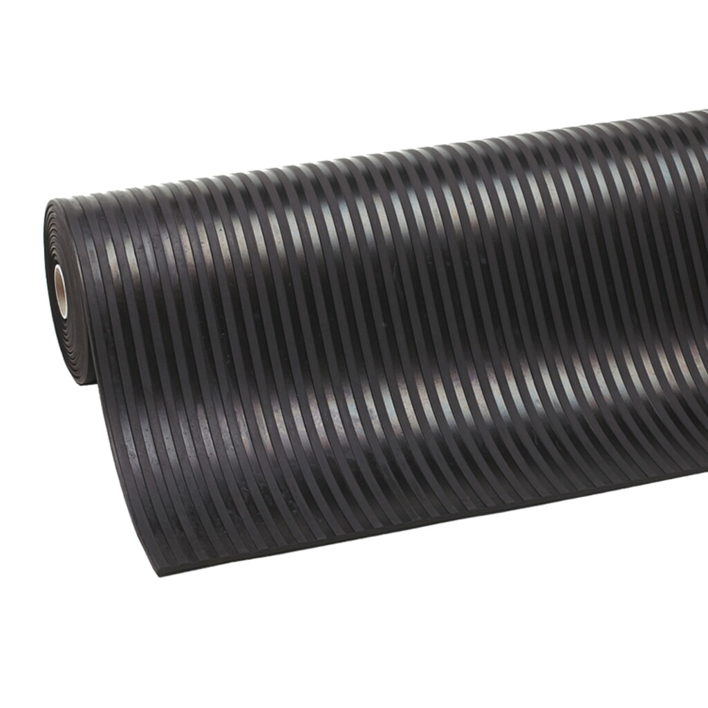 Revêtement en caoutchouc NoTrax Rib ‘n’ Roll P3™, finement rainuré, l x L 10 m x 1 000 mm, noir Illustration du produit: Revêtement en caoutchouc NoTrax Rib ‘n’ Roll P3™, finement rainuré, l x L 10 m x 1 000 mm, noir