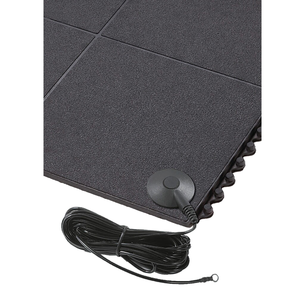 Tapis anti-fatigue NoTrax Cushion Ease Solid™ TPE-ESD en Nitrile FR, l x L 910 x 910 mm, noir N° de l'image du produit 4 : Tapis anti-fatigue NoTrax Cushion Ease Solid™ TPE-ESD en Nitrile FR, l x L 910 x 910 mm, noir