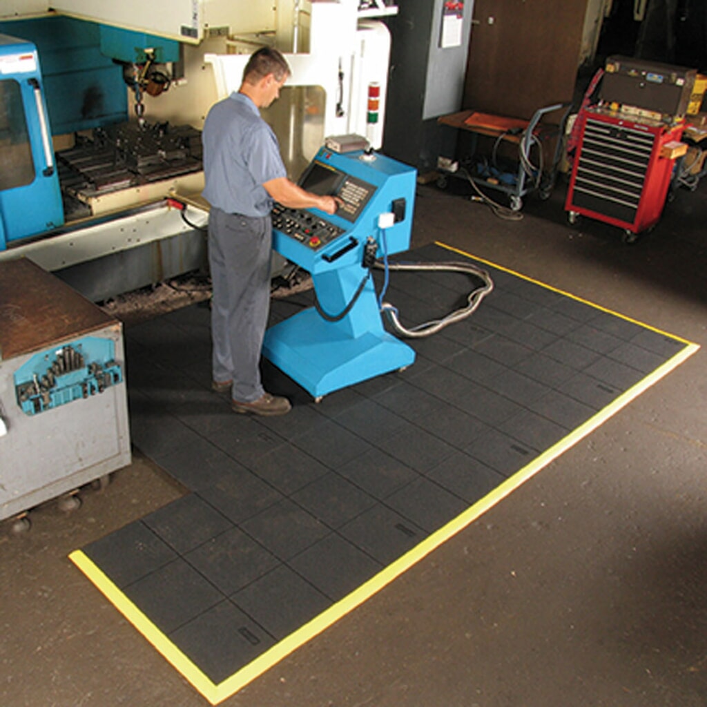 N° de l'image du produit 2 : Tapis anti-fatigue NoTrax Cushion Ease Solid™ Nitrile, l x L 910 x 910 mm, noir