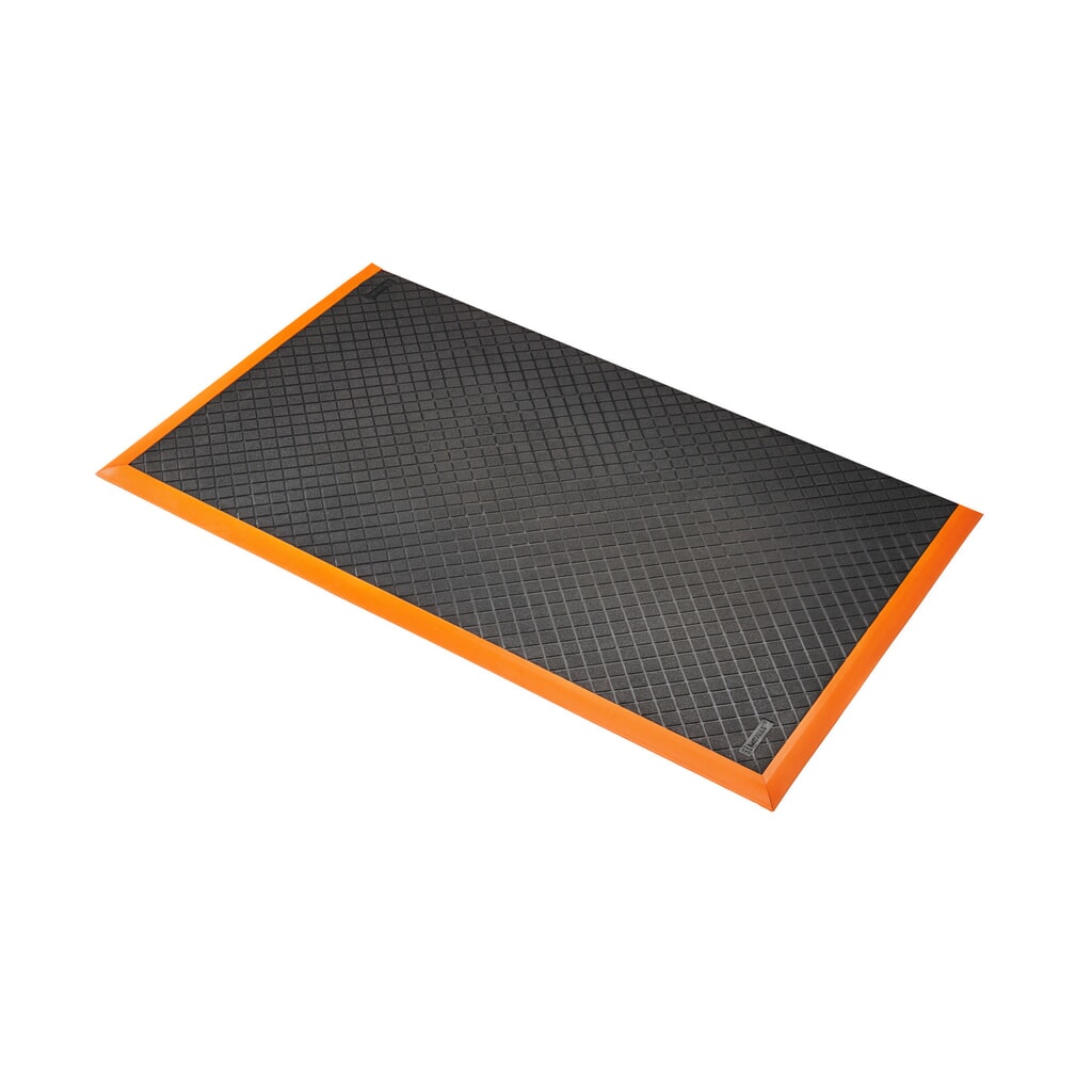 Illustration du produit: Tapis anti-fatigue NoTrax Safety Stance Solid™, l x L 660 x 1 020 mm, noir/orange