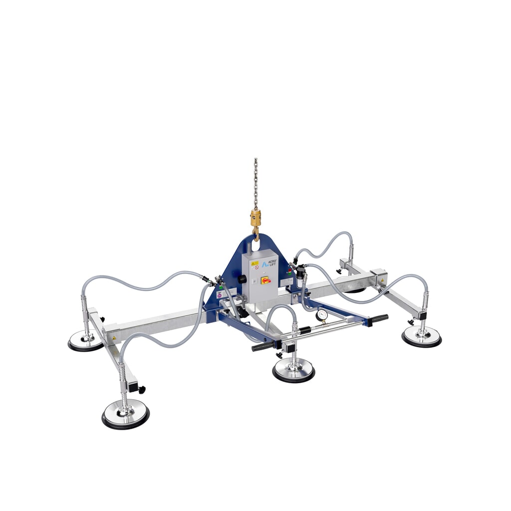 Illustration du produit: Palonnier à ventouses AERO-LIFT®, avec 4 plaques-ventouse, capacité de charge 150 kg