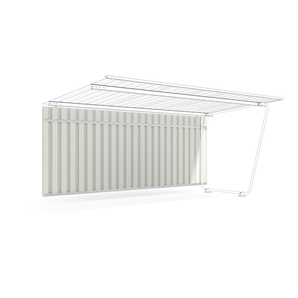 Illustration du produit: Panneau arrière pour toiture pour travée de base 1 face avec largeur 4,300 mm