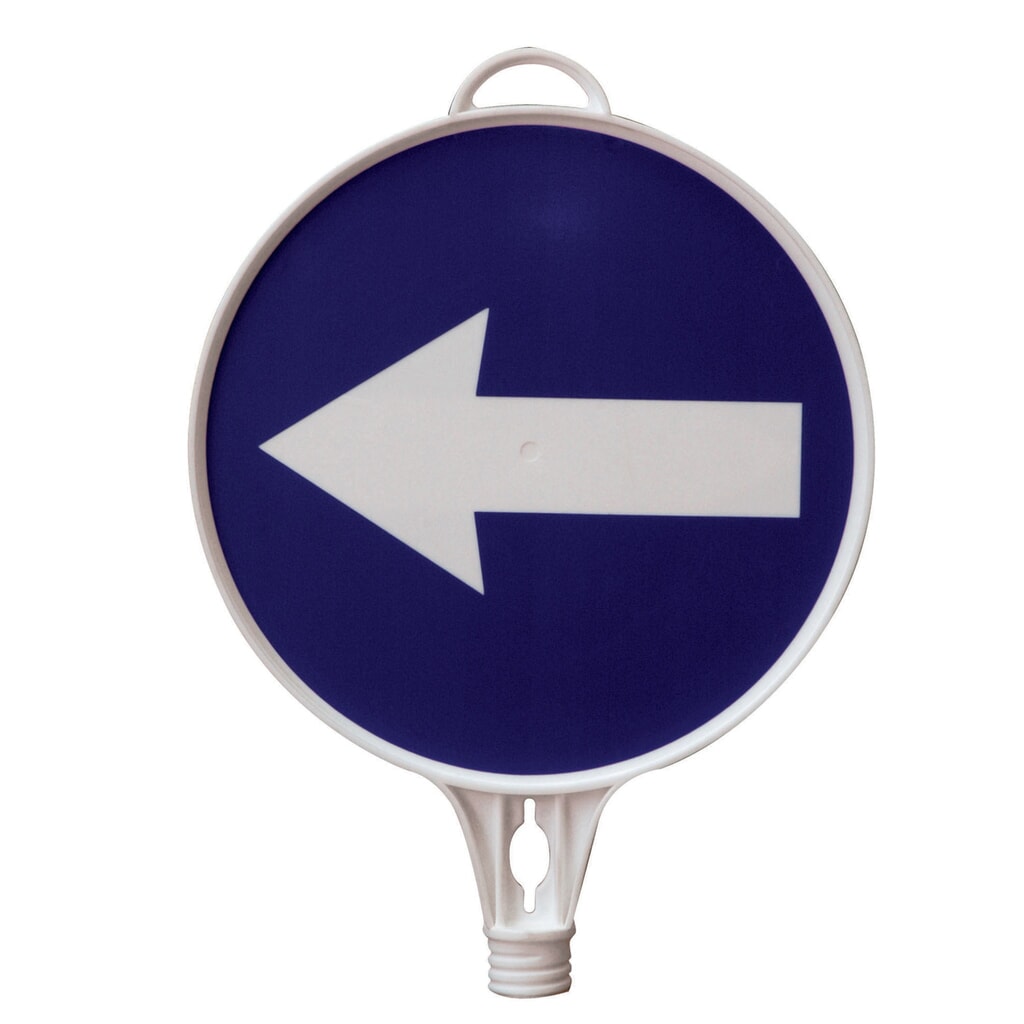 Illustration du produit: Panneau d’information « Flèche de direction », orientée vers la gauche, rond, ø 280 mm