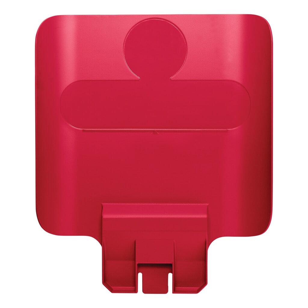 Panneau d'affichage pour station de recyclage Rubbermaid® Slim Jim, rouge Illustration du produit: Panneau d'affichage pour station de recyclage Rubbermaid® Slim Jim, rouge