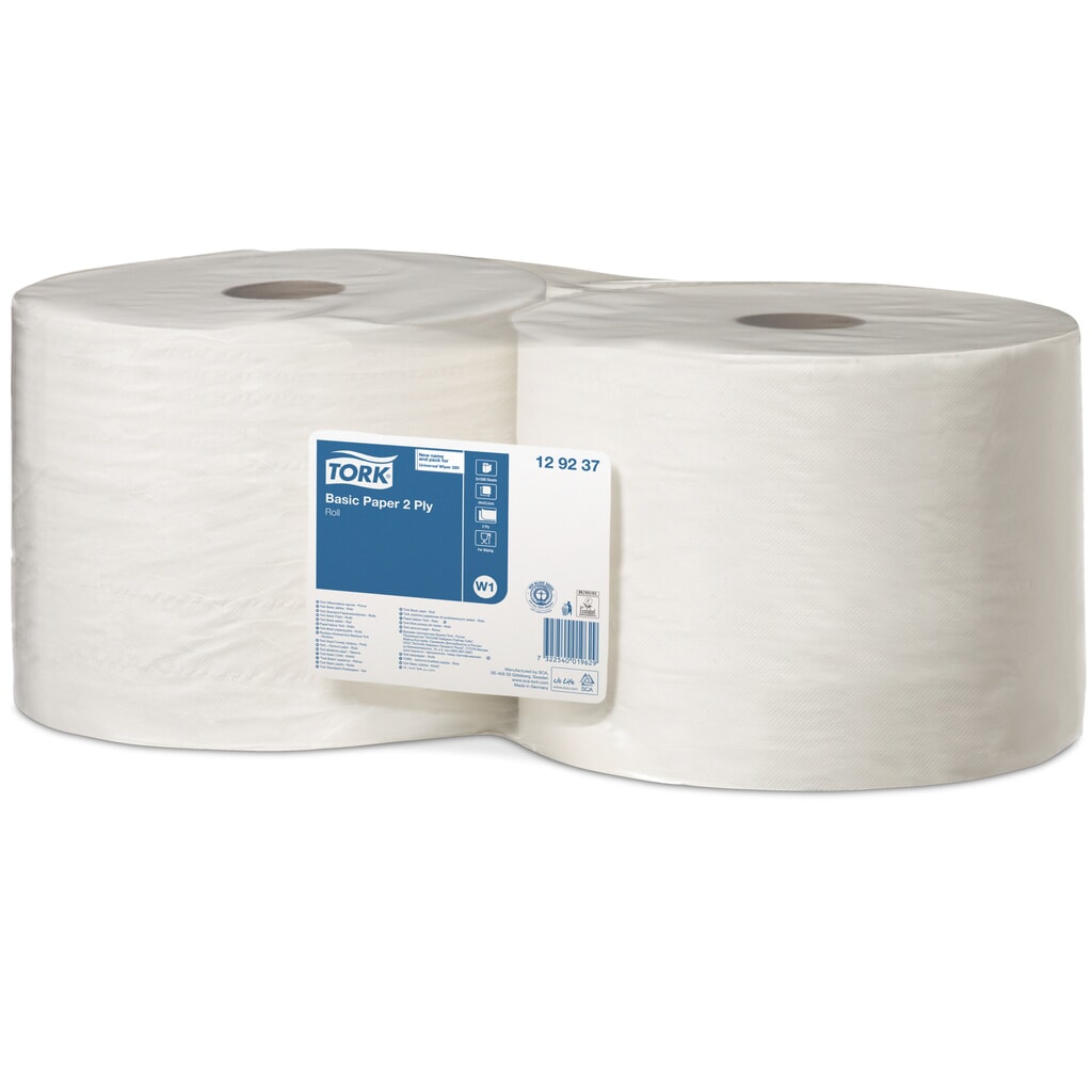 Papier d’essuyage TORK® Standard H x l 340 x 235 mm, 2 rouleaux, blanc Illustration du produit: Papier d’essuyage TORK® Standard H x l 340 x 235 mm, 2 rouleaux, blanc
