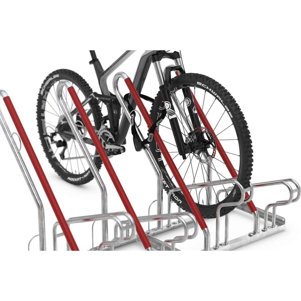 Parc à vélo, stationnement d’1 côté, 4 emplacements, écart entre les roues 350 mm N° de l'image du produit 4 : Parc à vélo, stationnement d’1 côté, 4 emplacements, écart entre les roues 350 mm