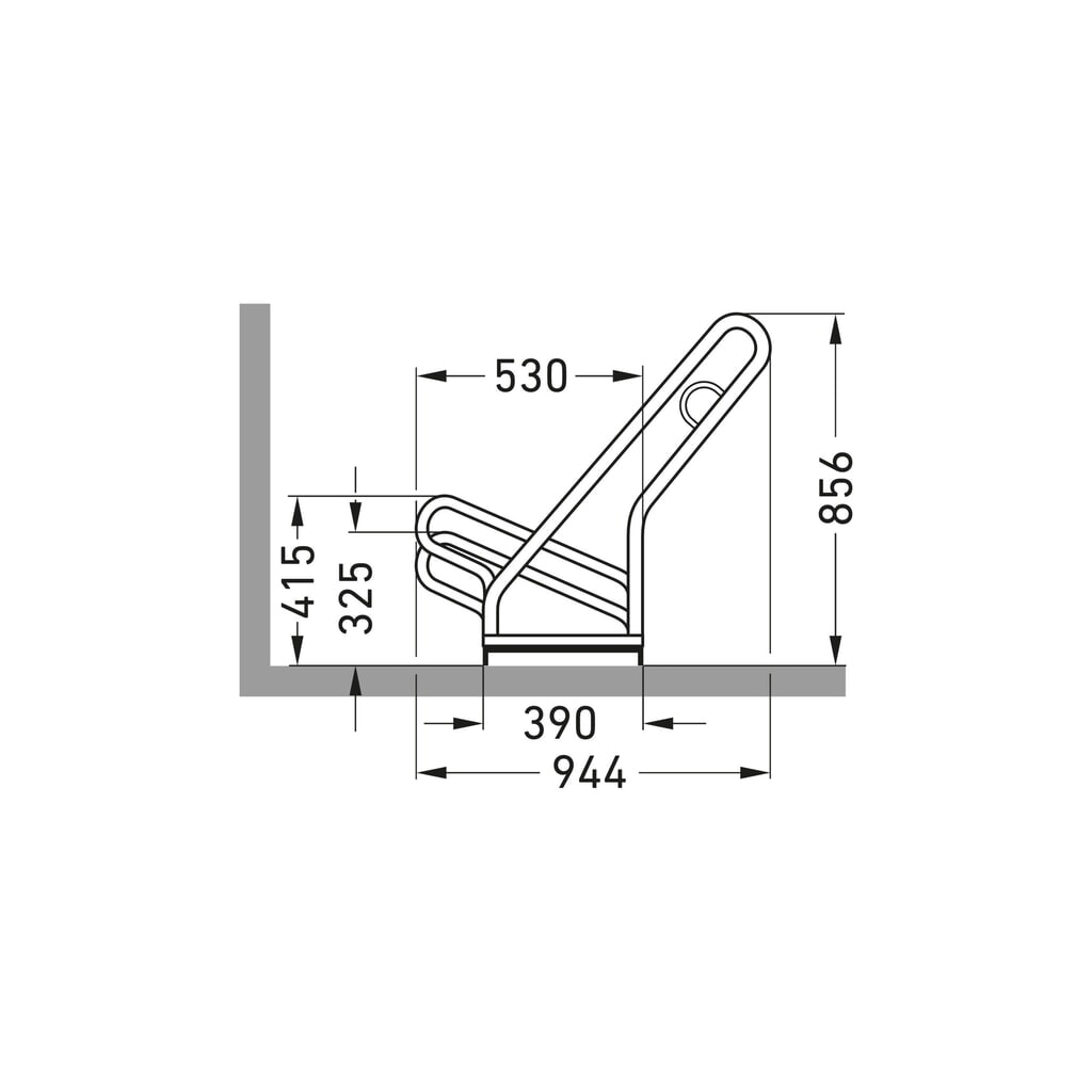Parc à vélo, stationnement d’1 côté, 4 emplacements, écart entre les roues 350 mm N° de l'image du produit 7 : Parc à vélo, stationnement d’1 côté, 4 emplacements, écart entre les roues 350 mm