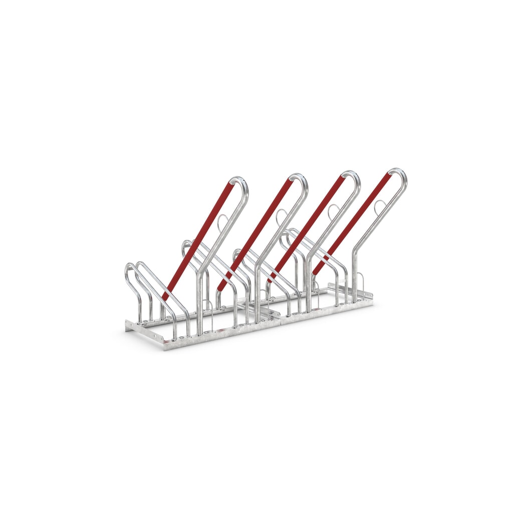 Illustration du produit: Parc à vélo, stationnement d’1 côté, 4 emplacements, écart entre les roues 350 mm