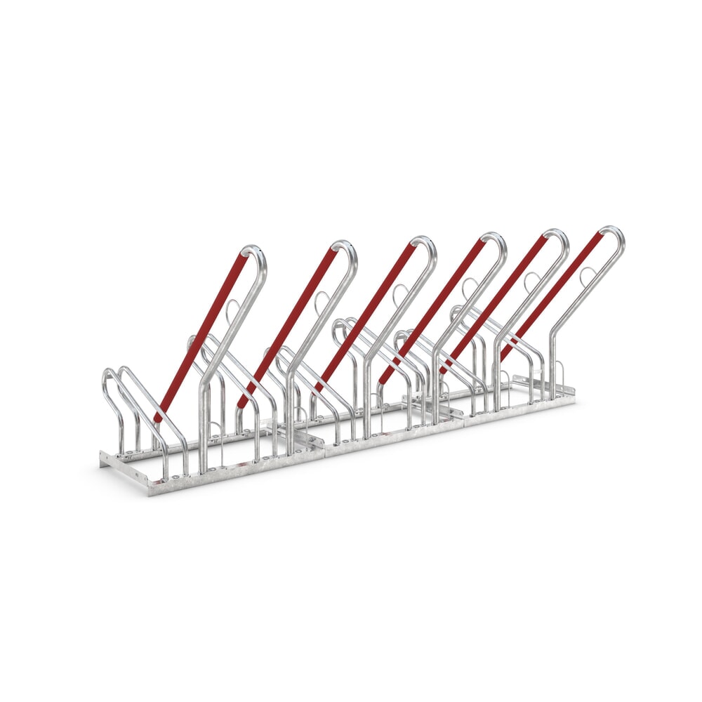 N° de l'image du produit 1 : Parc à vélo, stationnement d’1 côté, 6 emplacements, écart entre les roues 350 mm