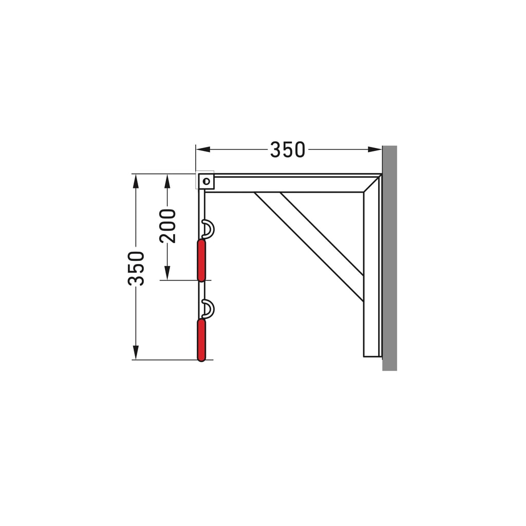 N° de l'image du produit 6 : Parking suspendu en rang wsm®, 2 emplacements, montage au plafond