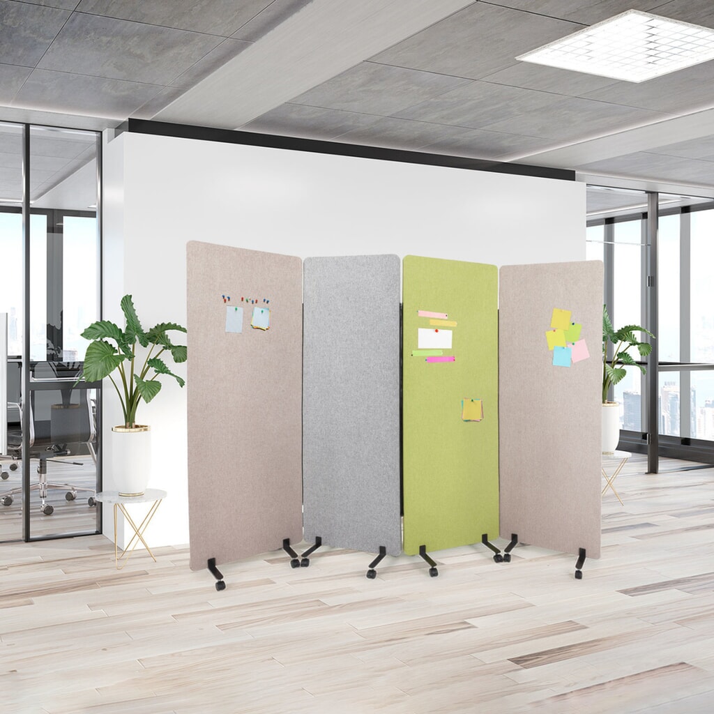 Pièce centrale hjh OFFICE pour système de parois de séparation FLEXMIUT, taupe N° de l'image du produit 11 : Pièce centrale hjh OFFICE pour système de parois de séparation FLEXMIUT, taupe