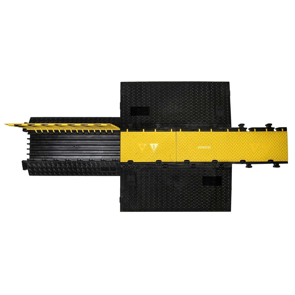 Partie centrale du passage de câbles Defender® MIDI 5 2D by Adam Hall, 5 canaux, noire/jaune N° de l'image du produit 4 : Partie centrale du passage de câbles Defender® MIDI 5 2D by Adam Hall, 5 canaux, noire/jaune