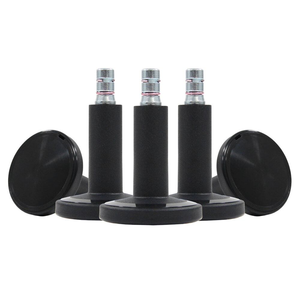 N° de l'image du produit 3 : 5x patins de sol hjh OFFICE STATO-M tige 11 mm / 60 mm pieds, (lot de 5), noir