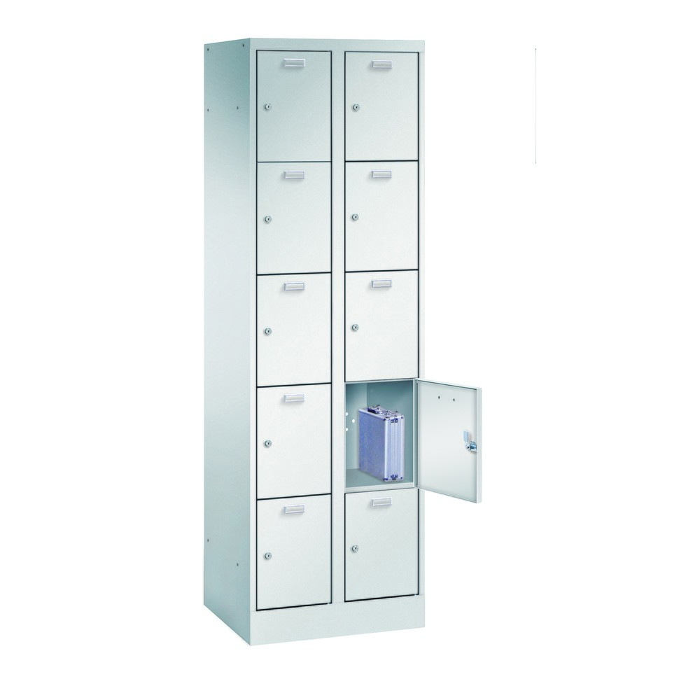 Illustration du produit: PAVOY Meuble coffre-fort, 2 x 5 casiers, serrure à cylindre, HxlxP 1 950 x 600 x 500 mm, largeur de compartiment 300 mm