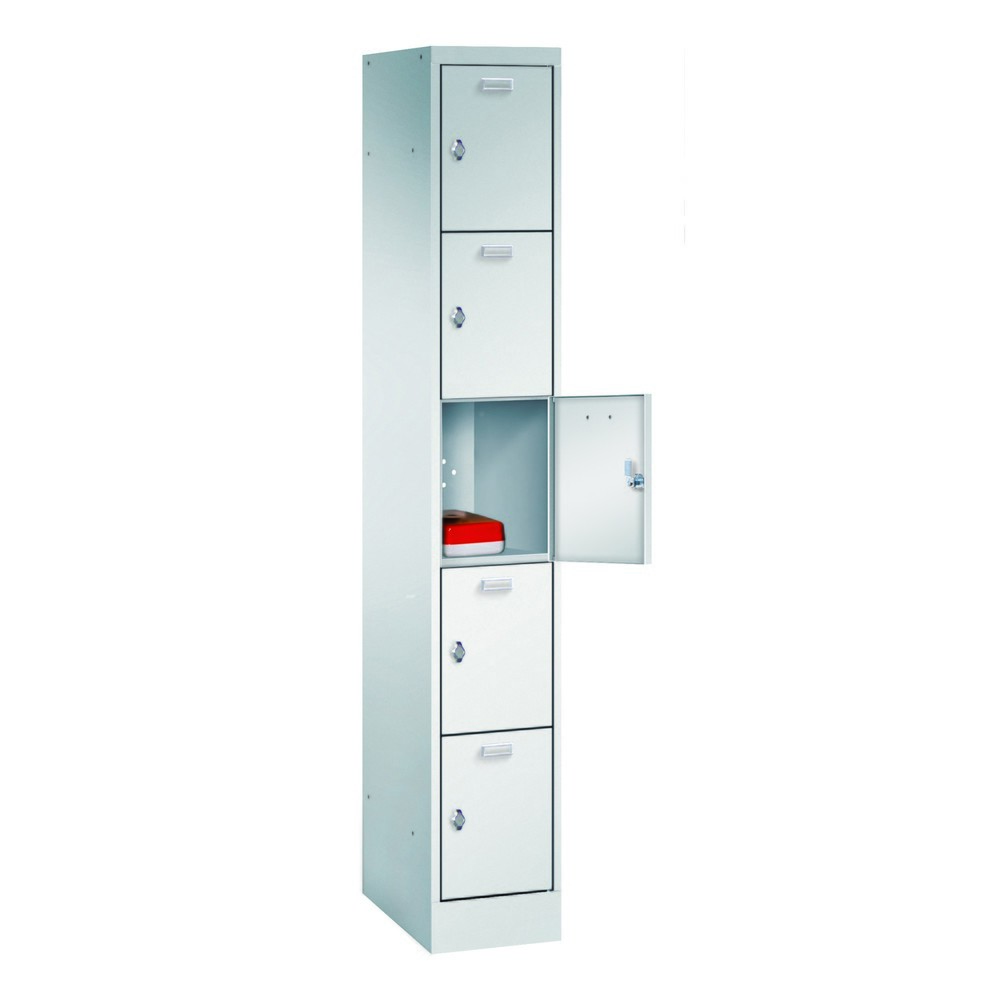 Illustration du produit: PAVOY Meuble coffre-fort, 5 casiers, fermeture à loquet rotatif, HxlxP 1 950 x 300 x 500 mm, largeur de compartiment 300 mm