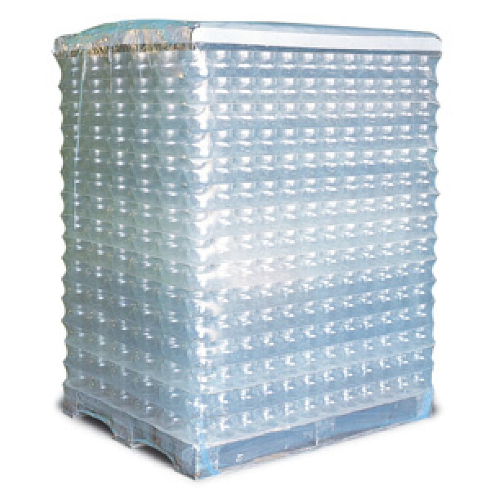 Illustration du produit: Housse rétractable en PE, 1 250 + 1 000 x 2 000 mm, 125 µm, transparente, avec soufflet latéral