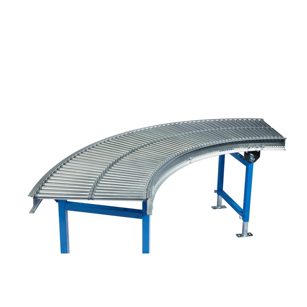 Illustration du produit: Convoyeur à rouleaux pour petites charges, rouleaux en acier, courbe de 90°, largeur de 200 mm, entraxe : 25 mm