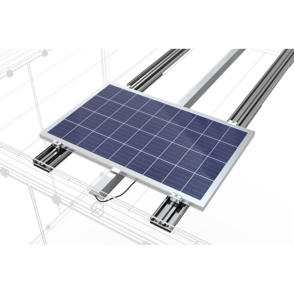 Illustration du produit: Système photovoltaïque et éclairage pour abri fumeurs wsm®, montage en usine