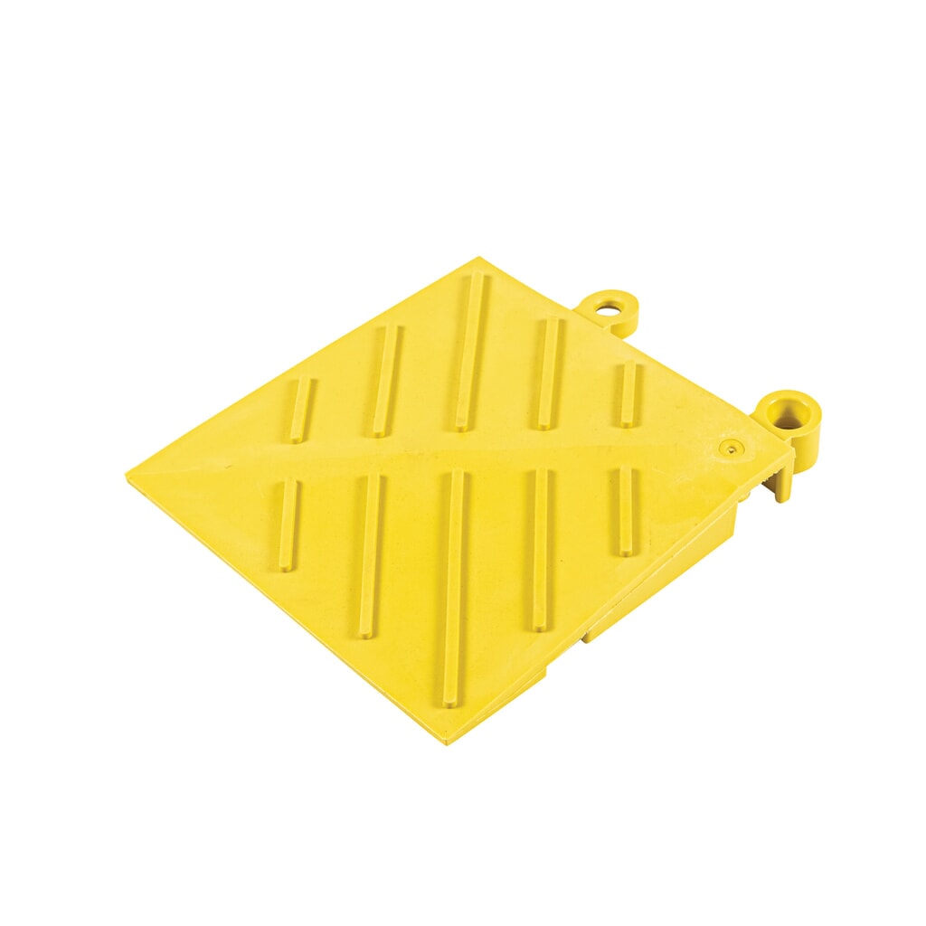 N° de l'image du produit 5 : Pièce de coin pour système enfichable de plaque de sol, l x P 152 x 152 mm, jaune