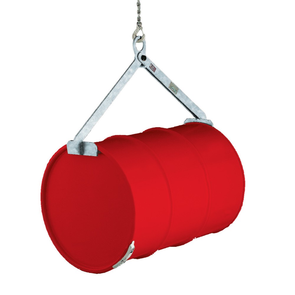Illustration du produit: Pince à fûts couchés, capacité de charge 500 kg, fût Ø 650-950 mm, galvanisée à chaud