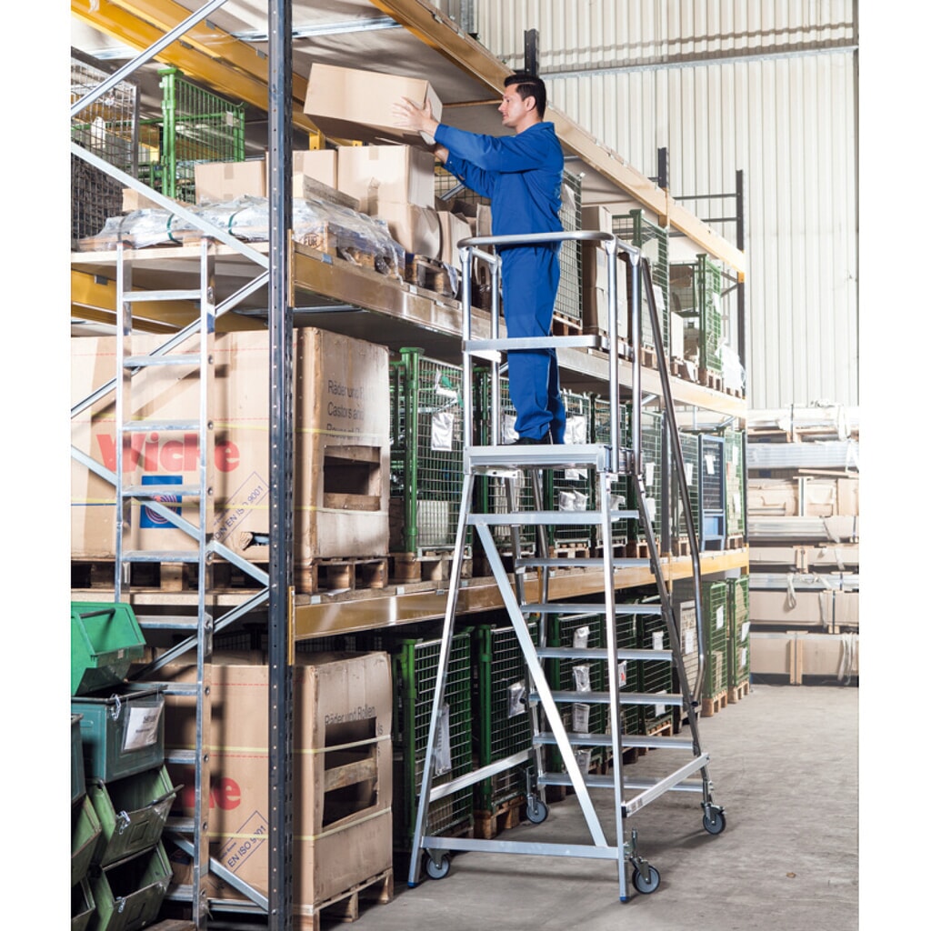 Échelle à plate-forme KRAUSE®, mobile, hauteur déployée 0,70 m N° de l'image du produit 12 : Échelle à plate-forme KRAUSE®, mobile, hauteur déployée 0,70 m