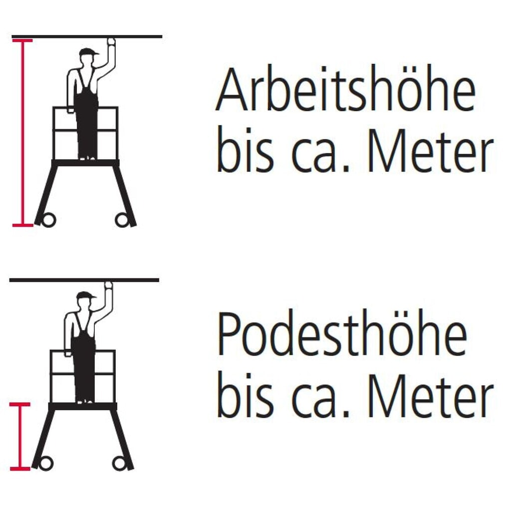 N° de l'image du produit 2 : Échelle plate-forme ZARGES, mobile, inclinaison 60°, largeur des marches 600, hauteur de travail 1,25 m