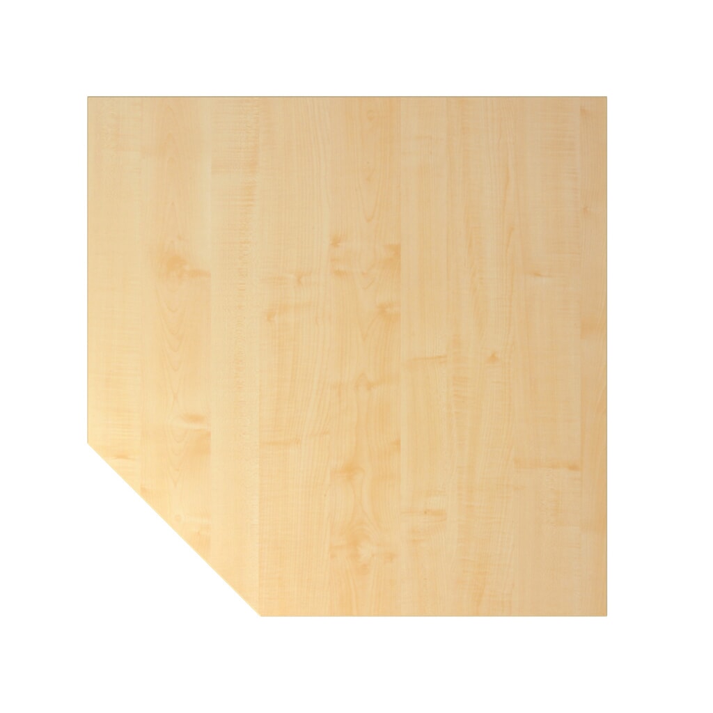 Plateau de jonction pour bureau avec commutateur mémoire, forme trapézoïdale, lxP 1 200 x 1 200 mm, érable Illustration du produit: Plateau de jonction pour bureau avec commutateur mémoire, forme trapézoïdale, lxP 1 200 x 1 200 mm, érable