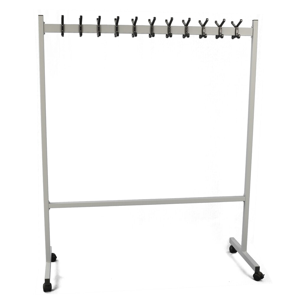N° de l'image du produit 1 : Portemanteau mobile Double, 22 crochets doubles, bilatéral, argenté, noir
