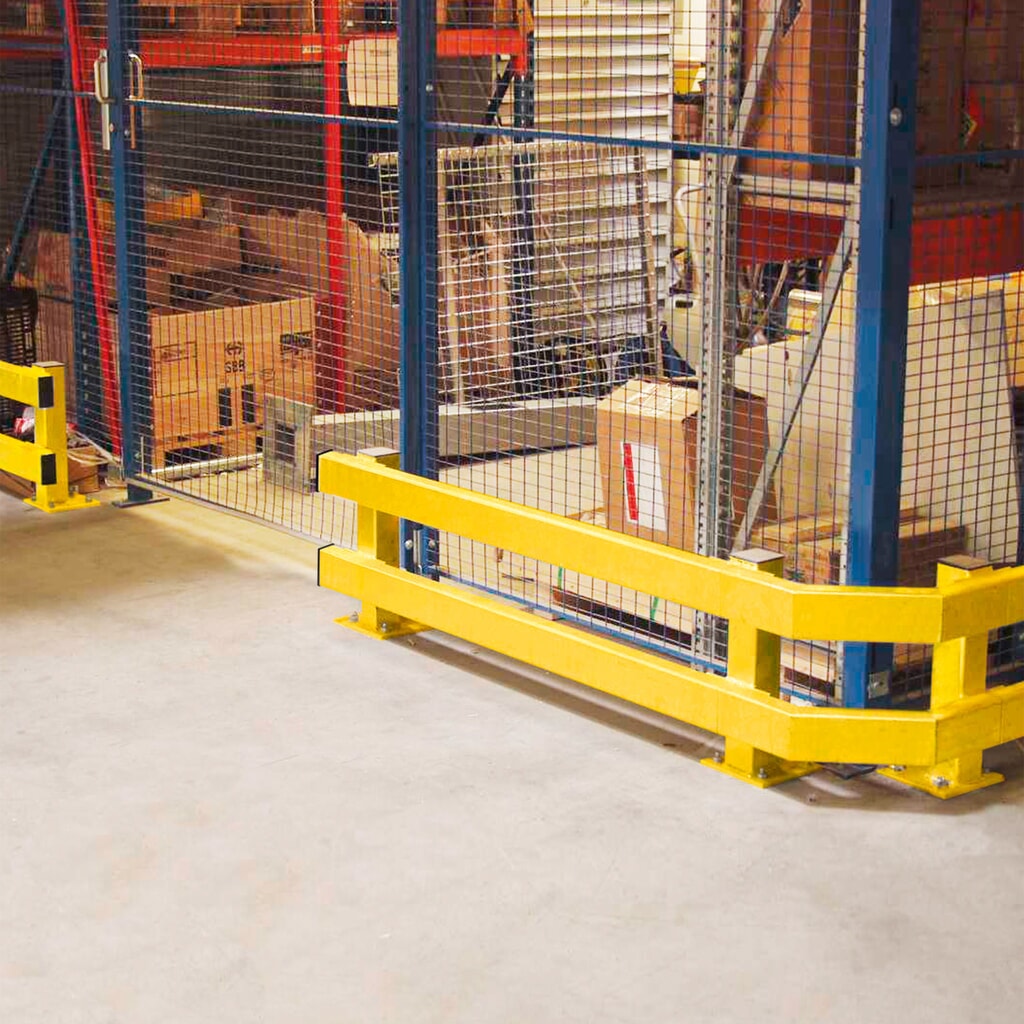 Glissière de protection, profilé en C, élément d’angle, recouvert de plastique, jaune N° de l'image du produit 2 : Glissière de protection, profilé en C, élément d’angle, recouvert de plastique, jaune