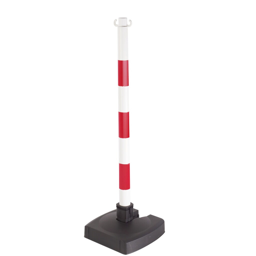 Potelet à chaîne avec pied pliable, rouge/blanc N° de l'image du produit 4 : Potelet à chaîne avec pied pliable, rouge/blanc