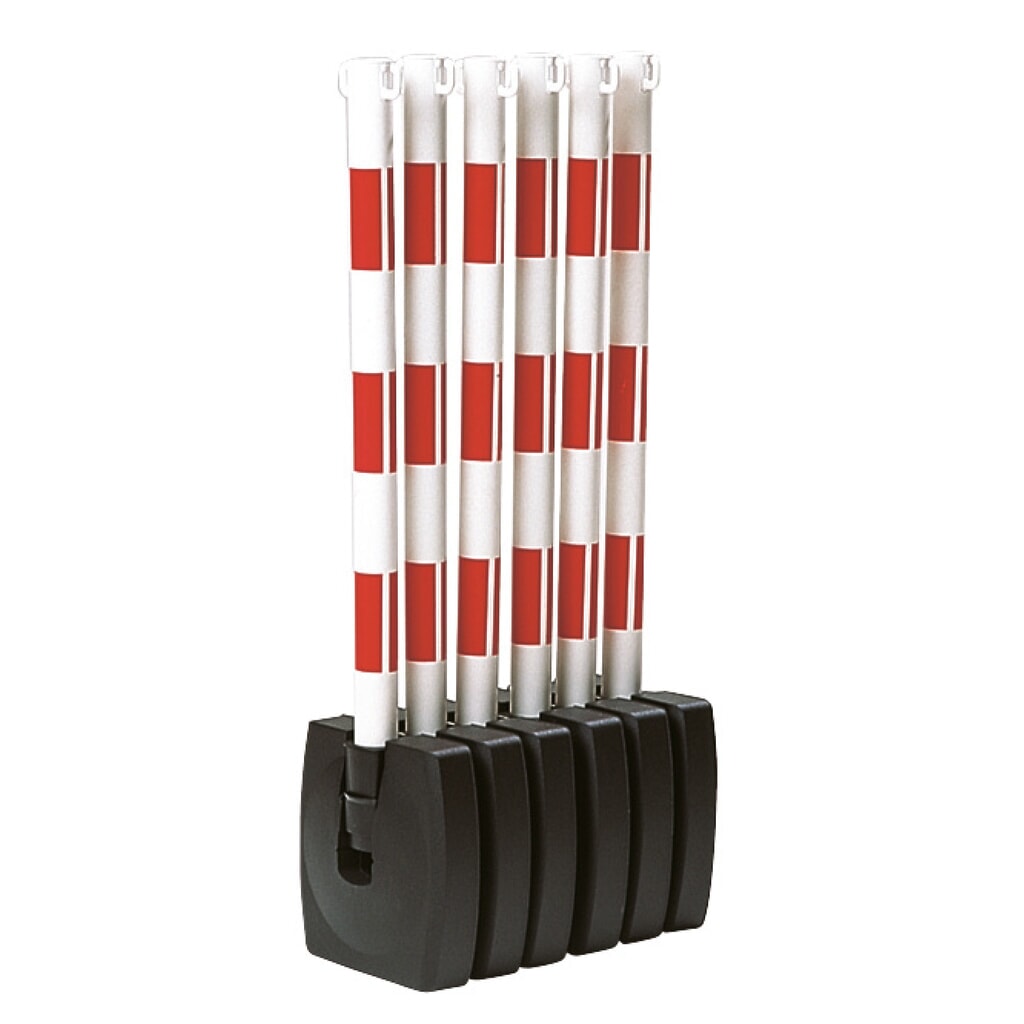 Potelet à chaîne avec pied pliable, rouge/blanc N° de l'image du produit 6 : Potelet à chaîne avec pied pliable, rouge/blanc