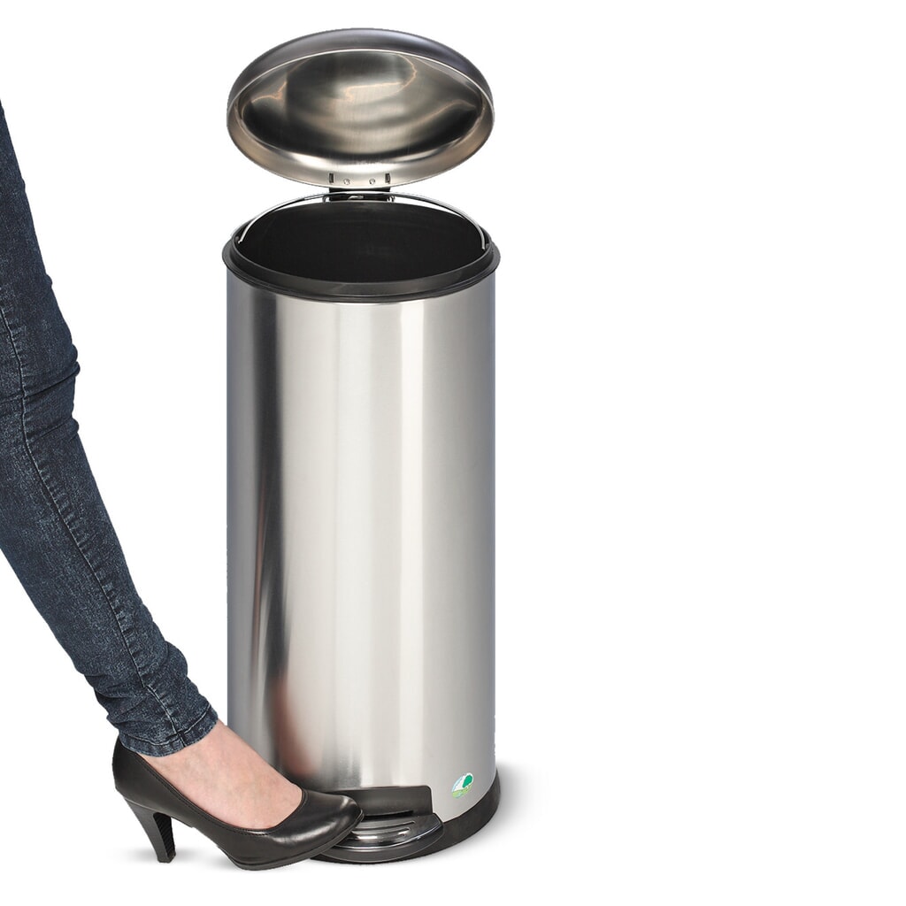 N° de l'image du produit 2 : Poubelle à pédale en acier inoxydable, 3 litres, mate