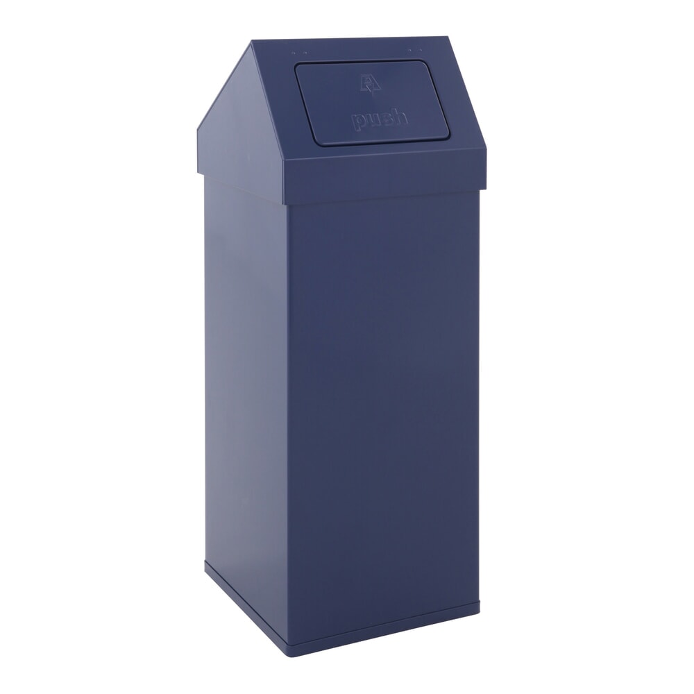 Illustration du produit: Poubelle Push CARRO, 110 litres, en aluminium, bleu