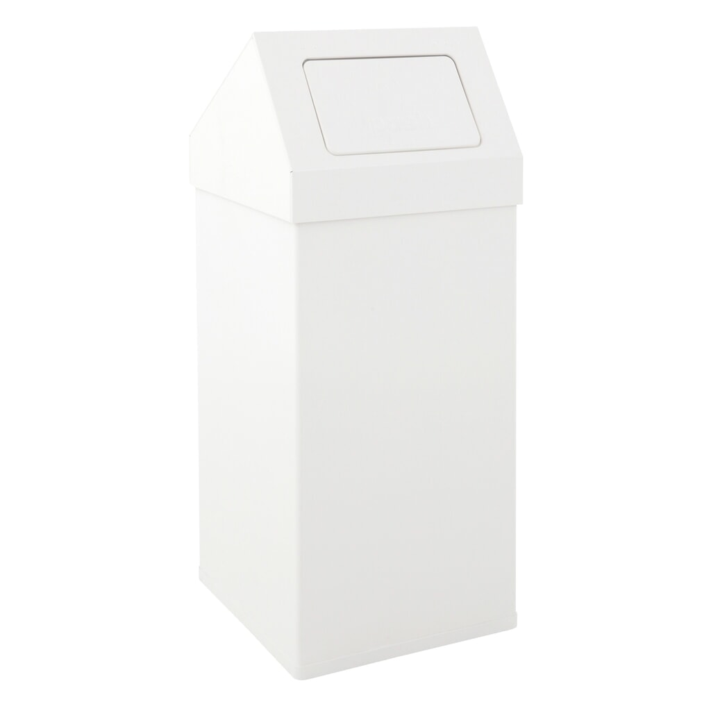 Illustration du produit: Poubelle Push CARRO, 55 litres, en aluminium, blanc