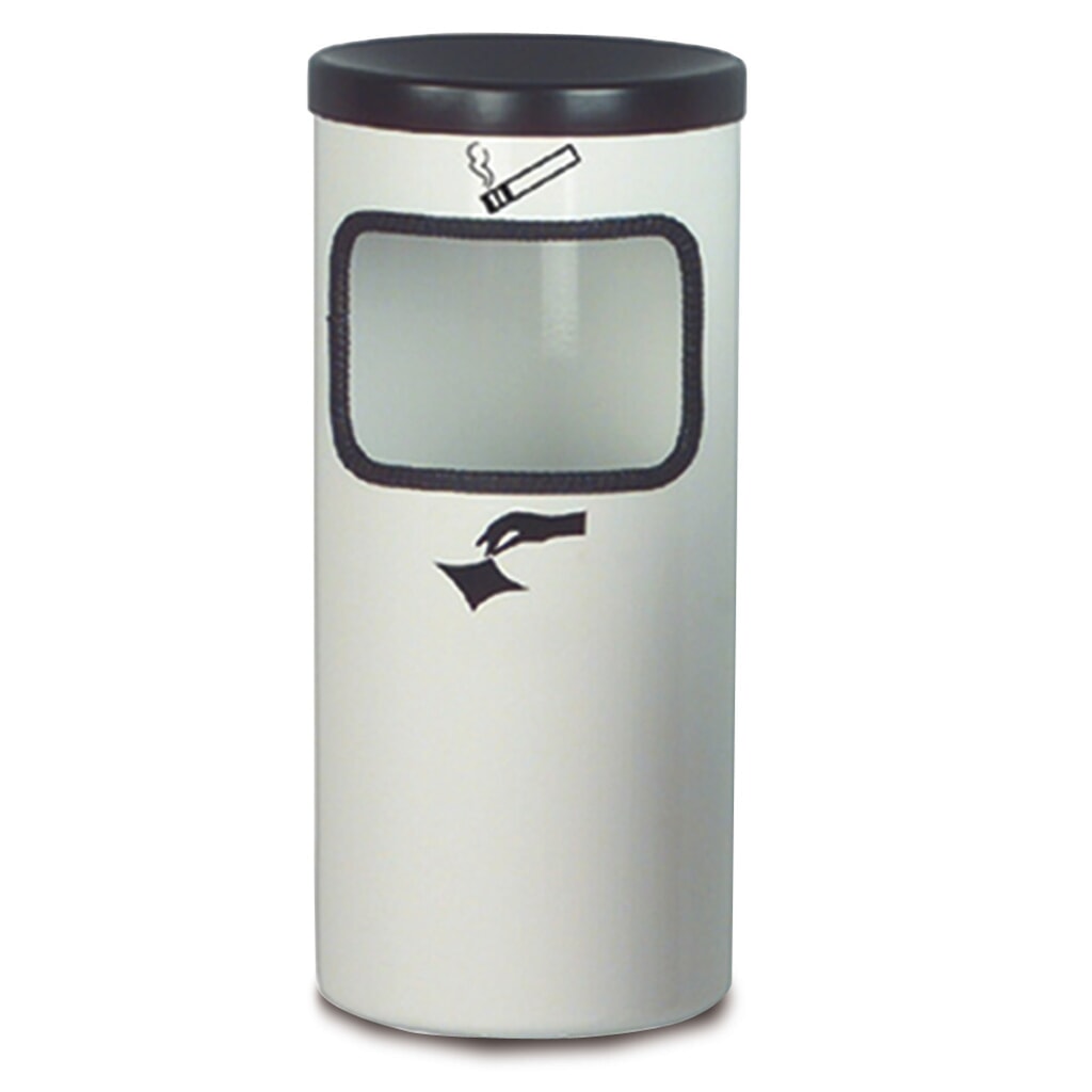 Poubelle-cendrier RONDO auto-extinguible, modèle au sol, 10 litres, graphite Illustration du produit: Poubelle-cendrier RONDO auto-extinguible, modèle au sol, 10 litres, graphite