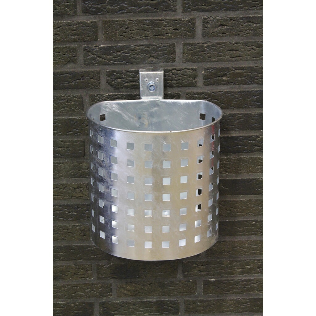 Illustration du produit: RENNER Poubelle en acier, 20 litres, semi-circulaire, montage mural, perforée