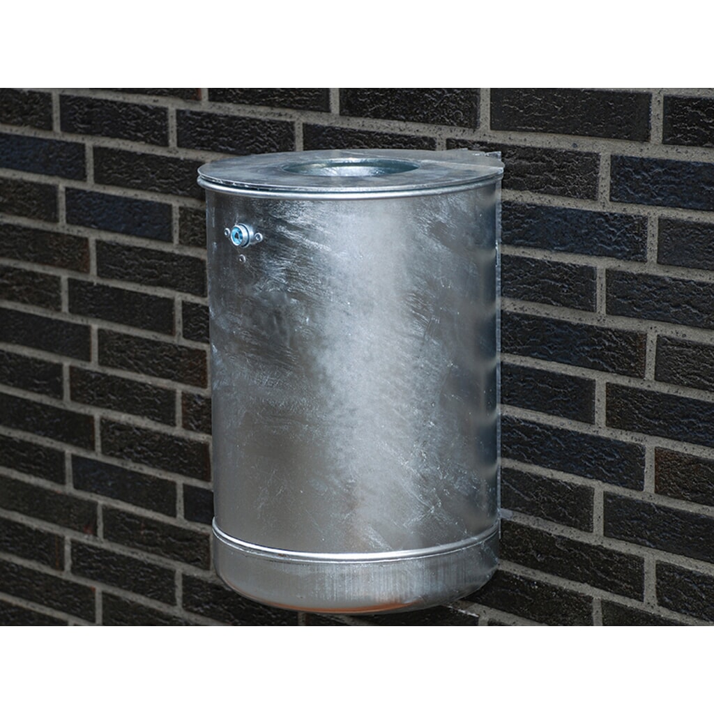 Illustration du produit: RENNER Poubelle en acier, 50 litres, galvanisée à chaud