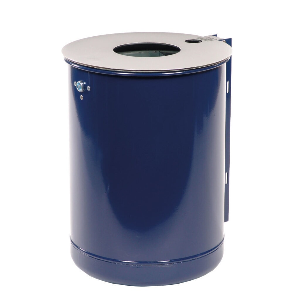RENNER Poubelle en acier, 50 litres, avec cendrier, gris anthracite Illustration du produit: RENNER Poubelle en acier, 50 litres, avec cendrier, gris anthracite